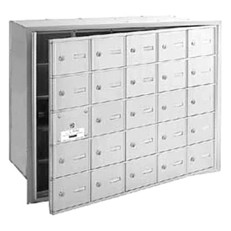 Salsbury Industries Salsbury Industries 3625AFP 25 Doors 4B+ Horiz Mailbox in Aluminum - Front Loading Private Access 3625AFP